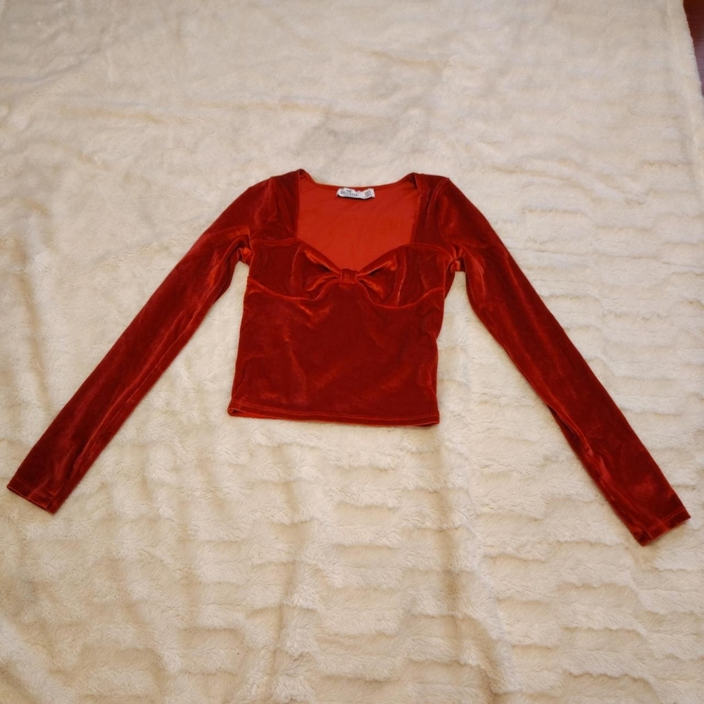 Hollister Velvet Long Sleeve Top